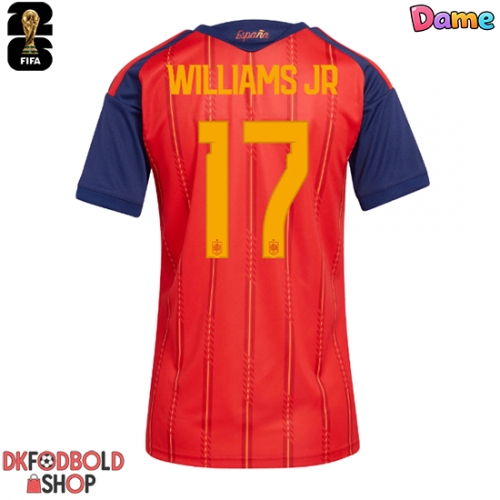 Spanien Nico Williams #17 Hjemmebanetrøje Dame VM 2026 Kort ærmer